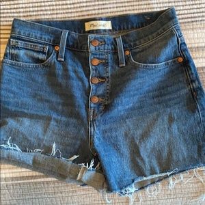 High Rise Madewell Denim Shorts Burke Wash 26